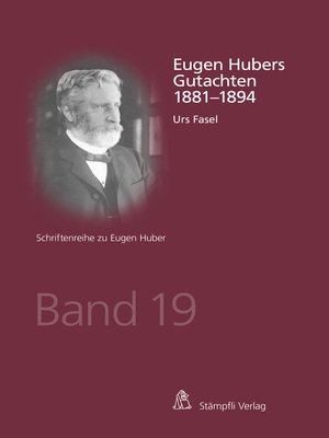 cover image of Eugen Hubers Gutachten 1881-1894